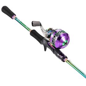 Sougayilang Dd1.8q 5.9ft Fishing Reel Rod Combo Two Pieces Colorful Poratble Light We