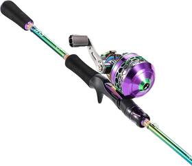 Dd2.1q Sougayilang Cblzdl Fishing Reel Rod Combo Two Pieces Colorful Poratble Light Weight Ca