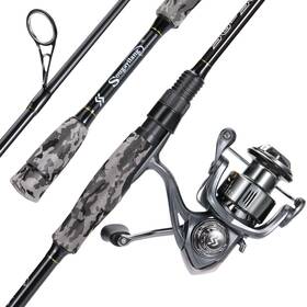 Lhmc-g-1.8-xb20-us Sougayilang Fishing Rod And Reel Combo Stainless Steel Guides Pole W