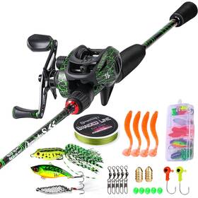 Lzzc180lwrfk Sougayilang Spinning And Casting Fishing Rod Reel Combos 2 Pc Sensitive Wi