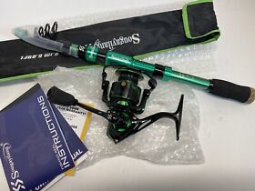 Sougayilang Portable Telescopic Fishing Rod And Reel Combo 2.1m 6.89ft Green New