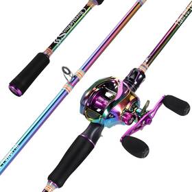 Qcdd-qb-1.8-r Sougayilang Fishing Rod And 6ft Medium Casting With Right Handed Reel