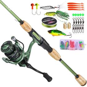 S180ql2000lfk Sougayilang Spinning Fishing Rod Reel Combos 2 Pc Sensitive With Spinn Inch