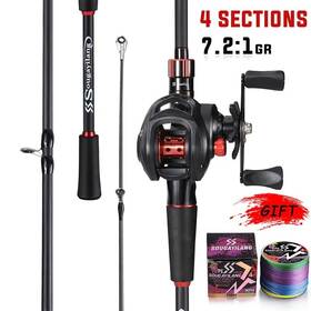 Sf27h Sougayilang Fishing Rod Reel Combo 1.8 2.1m Carbon Fiber Casting And 7.2 1