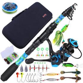 Yn-hw6slb20 Sougayilang Fishing Rod And Reel Combos With Telescopic Pole Spinning