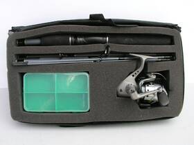 Rv606ms South Bend Sout Raven 6 Pc Section 6ft Rod And Reel Travel Kit With Tackle Box