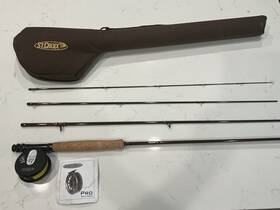 Pkt905 St Croix New Pro Graphite Rod 9 5wt And 55 Reel Combo