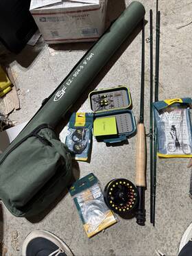 Ez-904-5 Sunshine Fishing Sf Fly Rod Combo Starter Kit 9ft 5wt