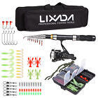 Keb0440526102797pi Telescopic Fishing Rod Reel Combo With Hooks Soft Lure Storage Bag Full Kit U4u7