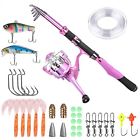 Tep Pkit 2.1 Pink Fishing Pole Rod And Reel Combos Spinning 753610253358