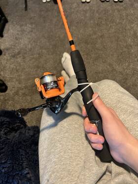 Apptmh46asst Tomahawk Fishing Rod And Reel Combo Eva Handle Orange Black