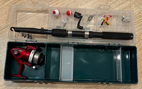 060-fk Trailworthy 607656000356 Complete Fishing Kit Rod Reel Tackle Box And Accesories New