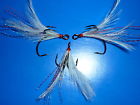 5536bn Treble Dt 4 Wr Bulk Size White Sureset Feathered 6 Hooks - Vmc