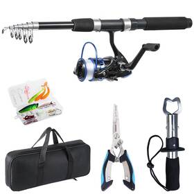 2421-xt30 Tripquips Fishing Pole Telescopic Rod And Reel Combo 13 1bb Pre-loaded Spinni