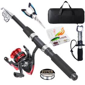 Tripquips 2522-km30 Fishing Rod 6.9ft Telescopic And Reel Combo With Pliers