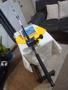 Sea30lw Tsunami Trolling Fishing Rod 8ft Med 12-20lb And Reel
