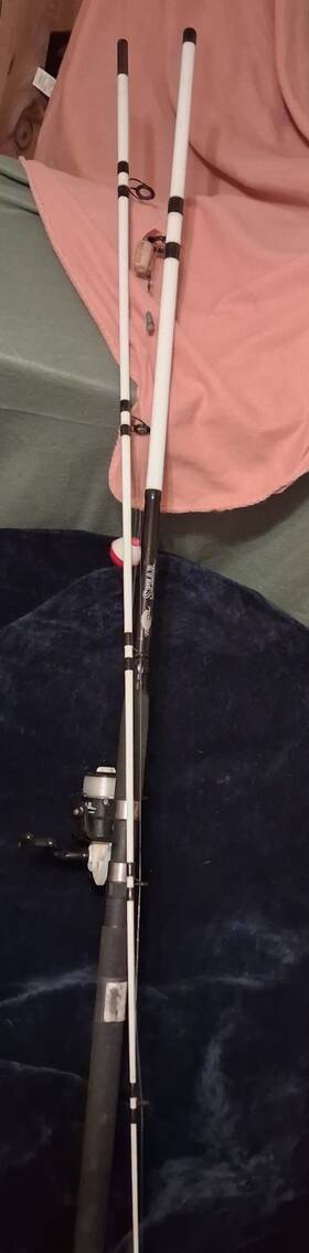 Tsspe80-ss1002mh Tsunami Spear 10ft Medium Heavy Spinning Rod And Reel Black/whi