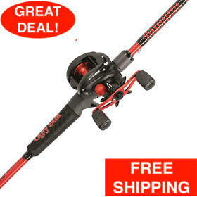 Wx2-715403 Ugly Stick Carbon Series Baitcasting Rod And Reel Combo Black Red Right Hand