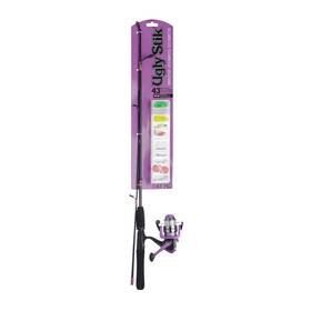 Ugly Stik 043388457776 Complete Ladies Spinning Reel And Fishing Rod Kit Purple Luglymul