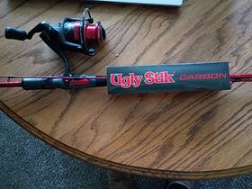 Ugly Stik Usspca662m/30 Carbon 6ft6 Inch Medium Fast Spinning Combo Reel Size 30 6.2 1 5bb