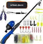 Urban Deco Kids Fishing Pole Set Portable Telescopic Rod And Reel C