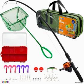 06037-w Usa Fishing Pole For Kids - 40 Set Rod Combos Poles Incl