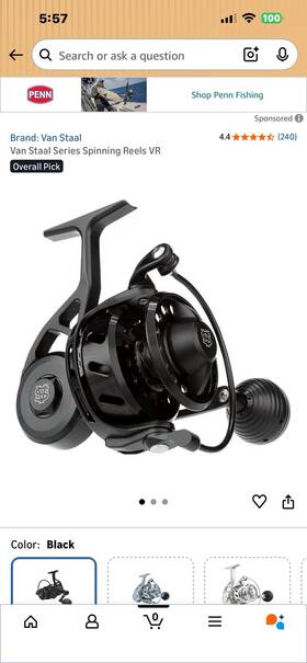 Opfts88hb Van Staal Black Spinning Reel Vr And Fishing Rod Combo