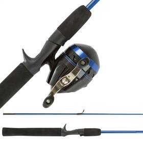 564362coy Wakeman Beginner Blue Spincast Push Button Rod And Reel 5.5 Ft Fiberglass Fishing Pole