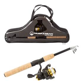 80-fsh5047 Wakeman Fiberglass Fishing Rod - Portable Telescopic Pole With Size 20 Spinning Reel