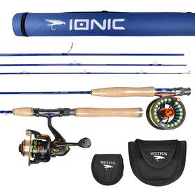 Wetfly 712607029178 Ionic Fly/spin Carbon Fiber Fishing Rod Combo - All-in-one Kit For Fly And Sp Inch