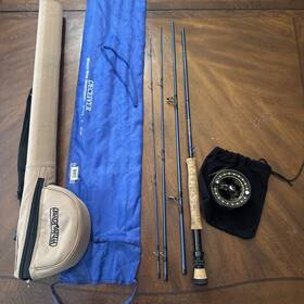 Kf78 White River Fly Shop Reel With Worldwide Sportsman Deciever Rod 9 And Case