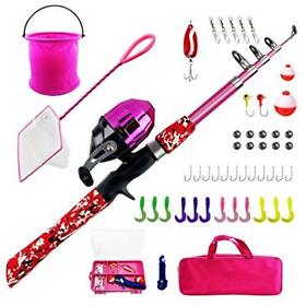 Widden Kids Fishing Pole Full Kits Portable Telescopic Rod