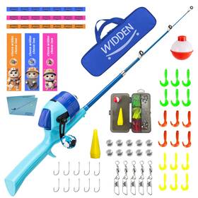 Wfk-23-blue Widden Kids Fishing Pole Telescopic Rod Toddler Collapsible An