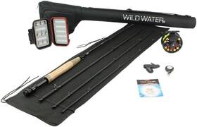 Wild Water 897950002150 Fly Rod And Reel With Hard Case 9 Foot Die Cast Aluminum