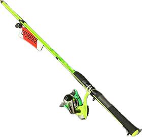 Zebco 032784613022 Splash Green 2 Pc 6 Ft Spinning Combo Bb 5.3 1 Ratio Aluminum Spool Nwt
