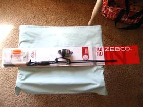 Zebco 032784643449 33 Micro Adventure Spincast Reel And Fishing Rod Combo With Strikeking Tackle