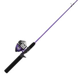 202zb2ec562ml.fb4 Zebco 202 Zeebee 5ft6 Inch Medium Light Spincast Combo With Eagle Claw Tackle - Purple