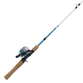 21-43475 Zebco Fin Commander Spincast Reel And Fiberglass Fishing Rod Combo 5-foot 2-piece Blue
