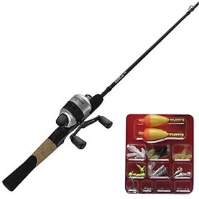 Zebco 33 Micro Spincast Reel And Fishing Rod Combo 5-foot 2-piece Silver