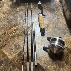 3364 Zebco Pack Rod And 33 Reel Case 5 Pc Vintage