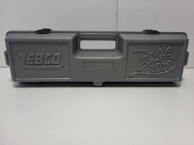 4299 Zebco Vintage Tackle Tote With 5ft 6 Inch Rod And Lancer 12/10 Reel