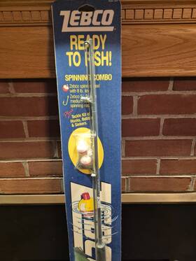 4486n Zebco 1992 Fishing Rod And Reel 3.7oz 3 Guides Plastic