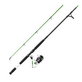 Zebco B0931xhg25 Bite Alert Spinning Reel And Fishing Rod Combo 7-foot 2-piece Fiberglass