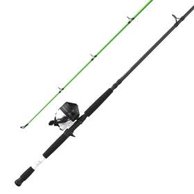 Zebco Ba808j702mha.ns3 Bite Alert Spincast Reel And Fishing Rod Combo Black/white