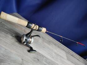 Is24m Zebco Vintage Quantum Micro 11ts Trigger Spin Ice Fishing Rod Reel Combo
