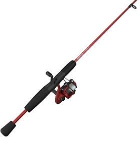 Slsprd56ml Zebco Slingshot Rod And Reel Combo Pre-spooled With 8lb Line. Red
