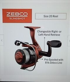 Zebco Slingshot Spinning Reel And Fishing Rod Combo 5-foot 6-in 2-piece Red