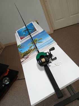 Srbc-100 Zebco Baitcasting Fishing Rods Authentic 5ft6 Inch Med 6-10lb And Reel