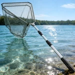 Telescopic Folding Aluminum Handle Fishing Landing Net 3 Section Extending Pole. Fixed Price $12.99.