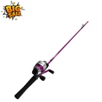 Zebco 33 Rod Reel Combo 6FT 2PC Spincast Fishing Pole Purple Freshwater. Fixed Price $36.99.